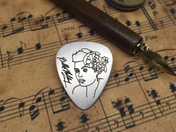 Billie Holiday Silver Guitar Pick